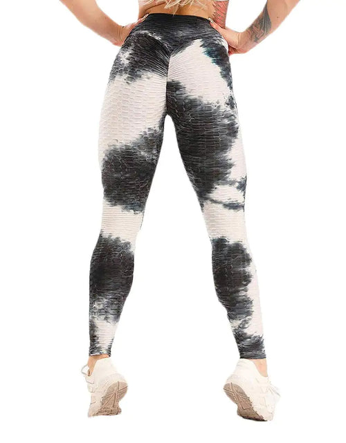 Load image into Gallery viewer, High Waist Tie-Dye Track Pants
