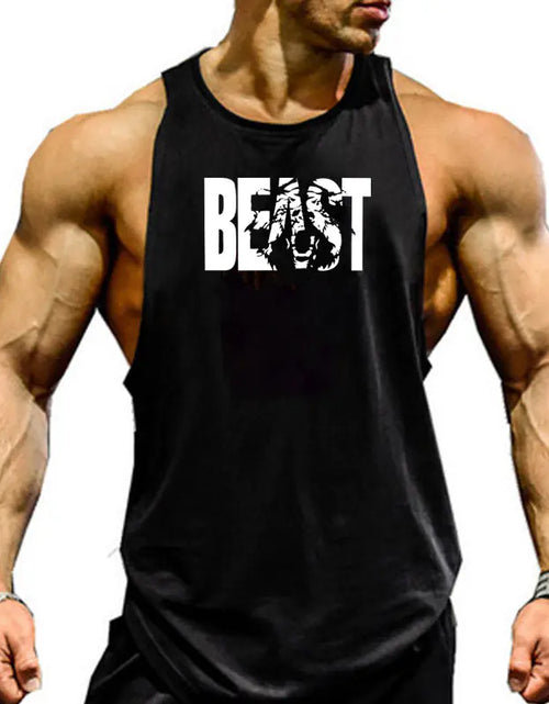 Load image into Gallery viewer, Men&#39;s Cotton Sleeveless Gym Tank Top - Breathable
