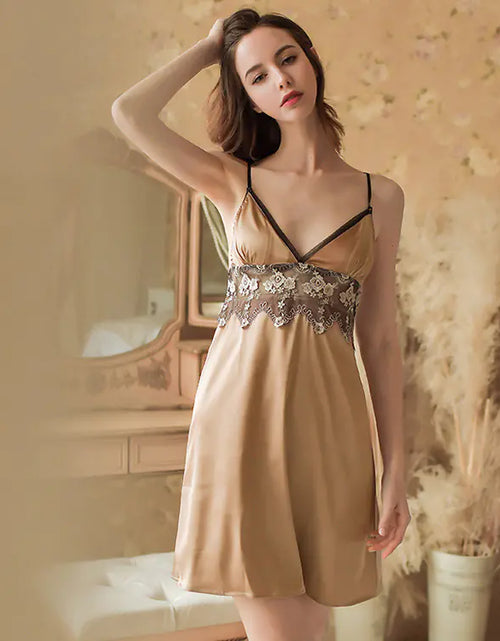 Load image into Gallery viewer, Lace Nightdress Set - Lingerie and Sleepwear

