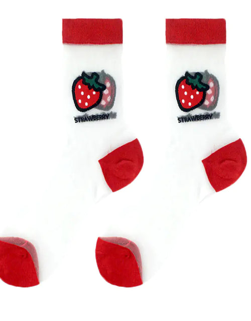 Load image into Gallery viewer, Fashionable Thin Mid Tube Flower Forest Glass Stockings
