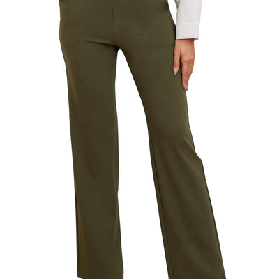 VIMPEP Yoga Dress Pants for Women Pull On Straight Leg High Waist Work Pants Woman Business Casual Lounge Office Slacks with Pockets 31 Army Green M