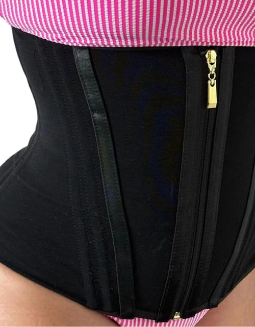 Load image into Gallery viewer, Zecond Skin Waist Trainer with Zipper - Hour Glass Waist Trainer for Women - Zipper and Hook Waist Trainer - Faja Cinturilla (BLACK X-Small)
