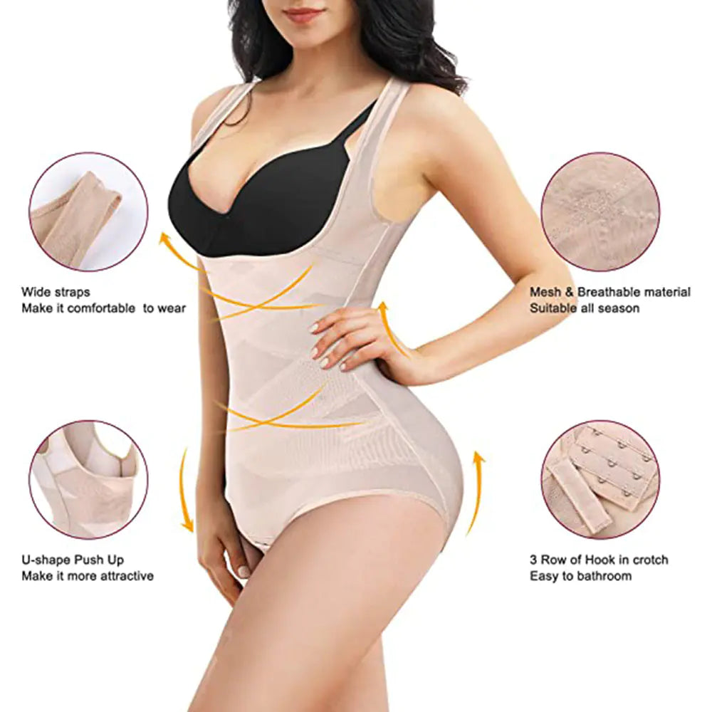 Faja corsé de encaje para moldear y controlar el cuerpo