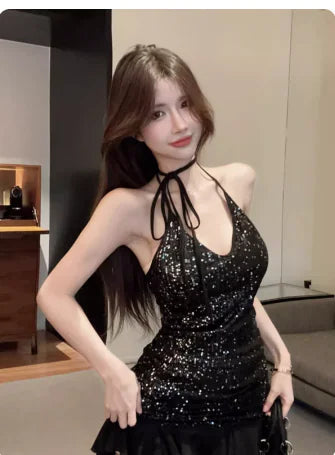 Charger l'image dans la visionneuse de galerie, Lingerie et nuisette en dentelle noire pour femme
