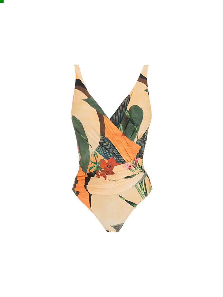Wholesale Retro One-Piece Slimming Swimwear