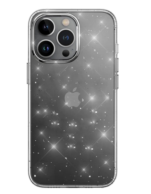 Cargar imagen en el visor de la galería, NAOKIFU Compatible con la funda para iPhone 15, transparente con purpurina, para iPhone 15, brillante, a prueba de golpes, funda protectora para teléfono para mujeres y niñas, funda de silicona con purpurina de cristal para iPhone 15
