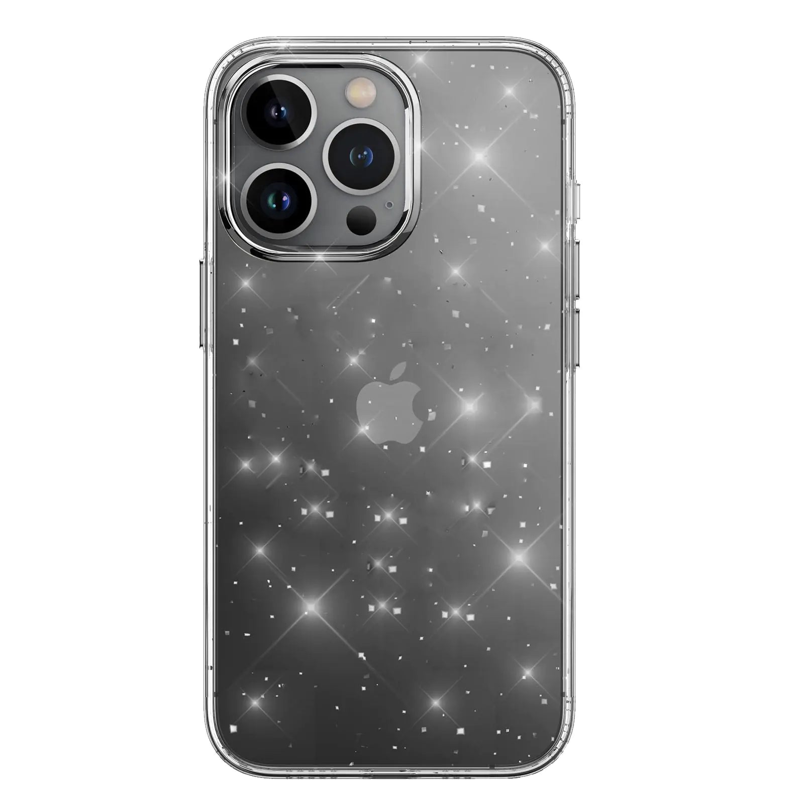 NAOKIFU Compatible con la funda para iPhone 15, transparente con purpurina, para iPhone 15, brillante, a prueba de golpes, funda protectora para teléfono para mujeres y niñas, funda de silicona con purpurina de cristal para iPhone 15