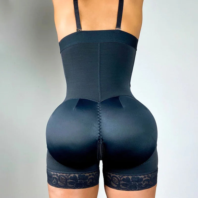 One-Piece Plus Size Shapewear Bodysuit with Zipper & Butt-Lift