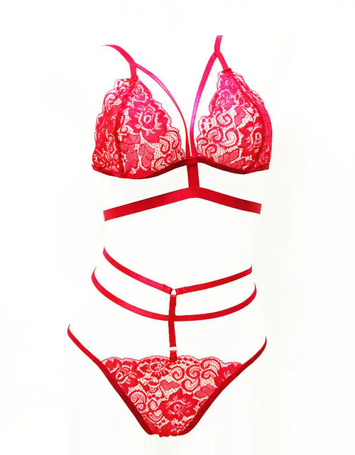 Charger l'image dans la visionneuse de galerie, Ensemble de lingerie sensuelle avec soutien-gorge et tenue de nuit
