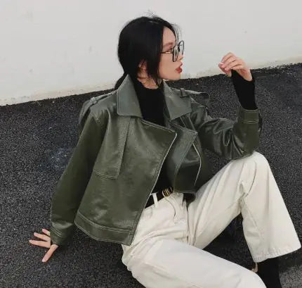 Load image into Gallery viewer, Oversized Leather Jacket
