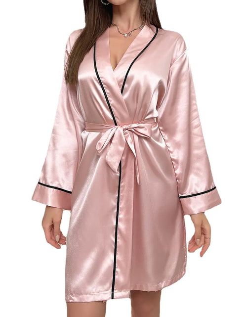 Load image into Gallery viewer, Ladies' Silk-Feel Robe and Nightwear for Home Use
