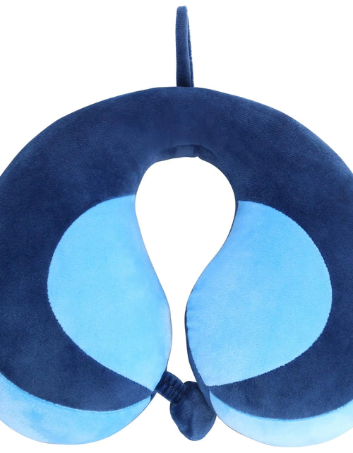 Load image into Gallery viewer, CUXFLS Kids Travel Pillow for Car Seat Neck Chin Support for Resting Comfortably Supports Head 100% PP cotton inserted into pillowcase Travel Accessories for Airplane Car Outg (DarkBlue+LightBlue)
