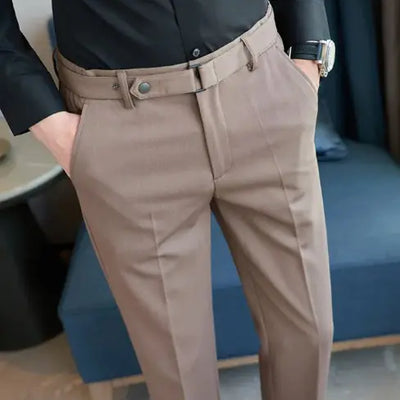 Men's Slim-Fit Textured Suit Pants