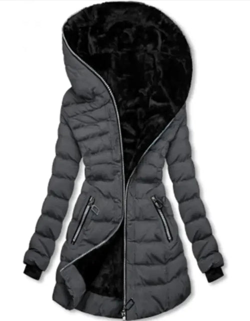Load image into Gallery viewer, Velvet Cotton Hooded Jacket
