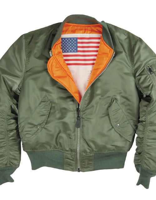 Load image into Gallery viewer, Alpha Industries MA-1 Blood Chit Bomber Flight Jacket - Fighter Pilot Flight Jacket - Sage S

