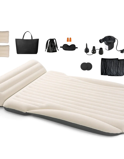 Cargar imagen en el visor de la galería, Ciremiv Cama de Coche con los Accesorios para Dormir Más Completos | Colchón de Coche Antifugas Cómodo y Duradero | Colchón de Aire para Coche con Almohada Incorporada y Bomba | para SUV, Minivan, MPV, Viajes por Carretera, Cama Hinchable para Coche
