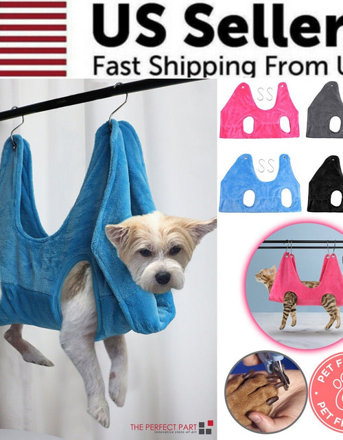 Load image into Gallery viewer, Portable Pet Dog Cat Grooming Hanging Hammock Harness Breathable Groom Helper US
