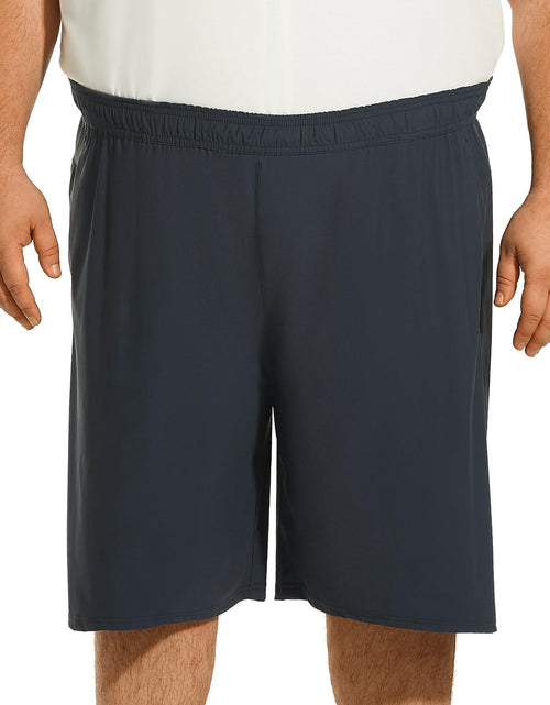 Load image into Gallery viewer, HOdo Big and Tall Mens Athletic Shorts Active Running Shorts with Pockets Navy 4XL
