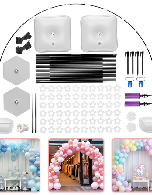 Cargar imagen en el visor de la galería, DECOCKRAT Kit de arco de globos - Soporte de arco de globos ajustable de 2,74 m de alto y 3,05 m de ancho, pérgolas para bodas, baby showers, fiestas de cumpleaños y fondos
