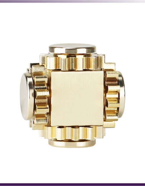 Cargar imagen en el visor de la galería, Brass Cube Gears Spinner
