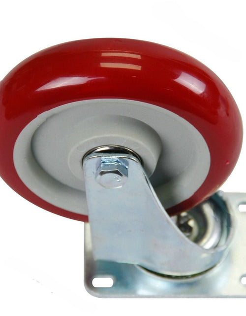 Load image into Gallery viewer, 4 Pack 5 Inch Caster Wheels Swivel Plate Polyurethane Wheels Heavy Duty Wheels
