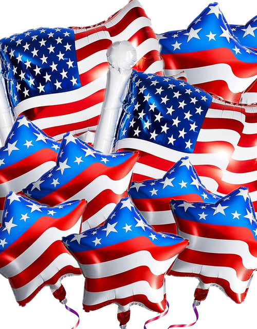 Cargar imagen en el visor de la galería, 4th of July Balloons 16Pcs Patriotic Independence Day Foil Balloons American Flag Balloons for Independence Day Labor Day American Themed Birthday Party Decorations
