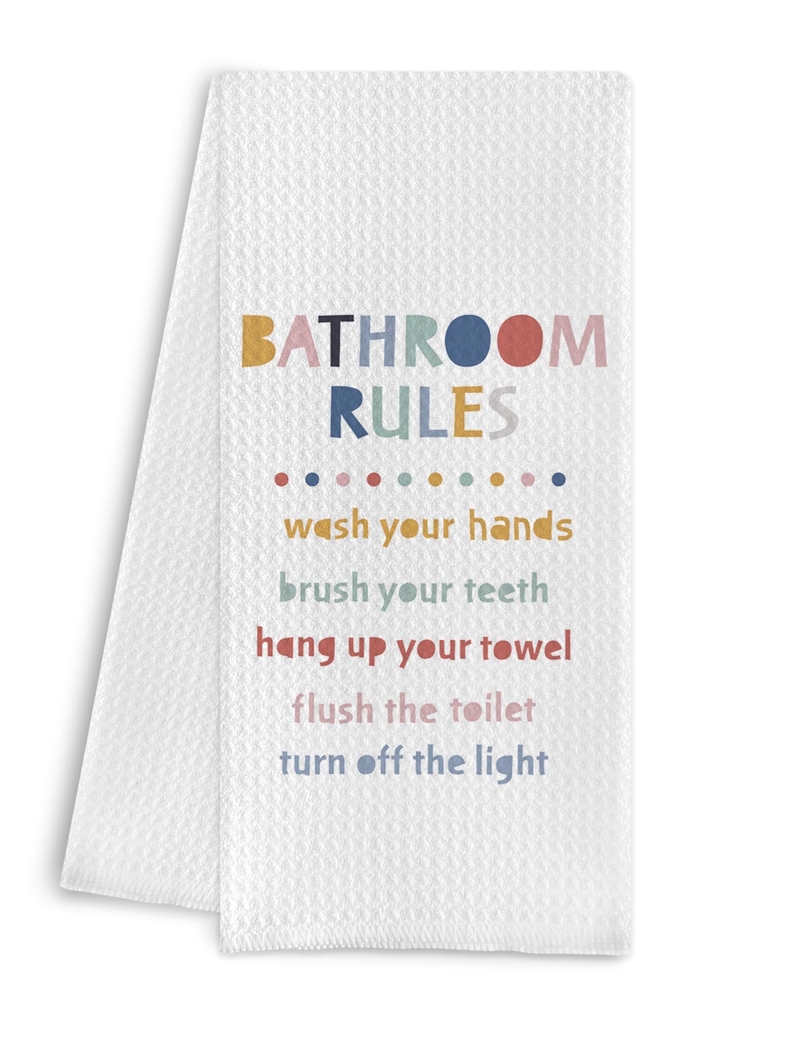 Qpenm Bathroom Rules Decorative Kids Hand Towels Boho Kids Bathroom Decor Kids Bathroom Hand Towels Kids Hand Towels for Bathroom Toddler Boys Girls Bathroom Decor 16x24 Inch
