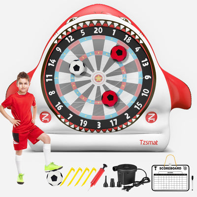 Tzsmat Inflatable Game Outdoor Giant Dartboard for Soccer Large Carnival Outdoor Games Giant Outdoor Game Activities Giant Yard Games Soccer Darts (Red Extra Large-XL)