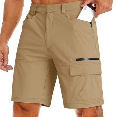 MAGCOMSEN Mens Khaki Shorts Cargo Hiking Shorts Quick Dry Work Shorts Lightweight Summer Shorts Khaki40