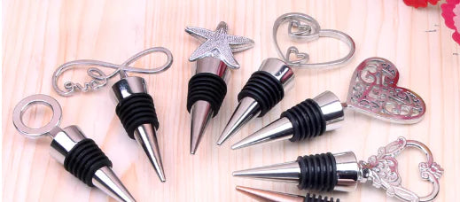 Heart-Shaped Wine Opener and Stopper Set