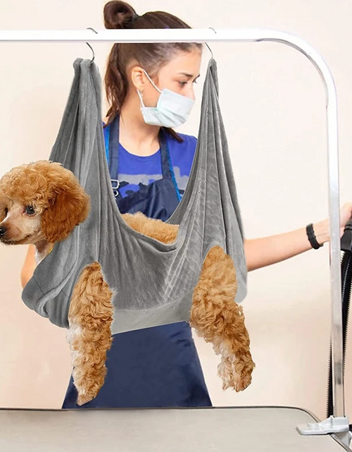 Load image into Gallery viewer, Portable Pet Dog Cat Grooming Hanging Hammock Harness Breathable Groom Helper US
