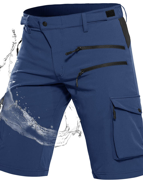 Load image into Gallery viewer, Wespornow Mens-Hiking-Shorts Tactical Shorts Lightweight-Quick-Dry-Outdoor-Cargo-Casual-Shorts for Hiking Cycling (Indigo Small)

