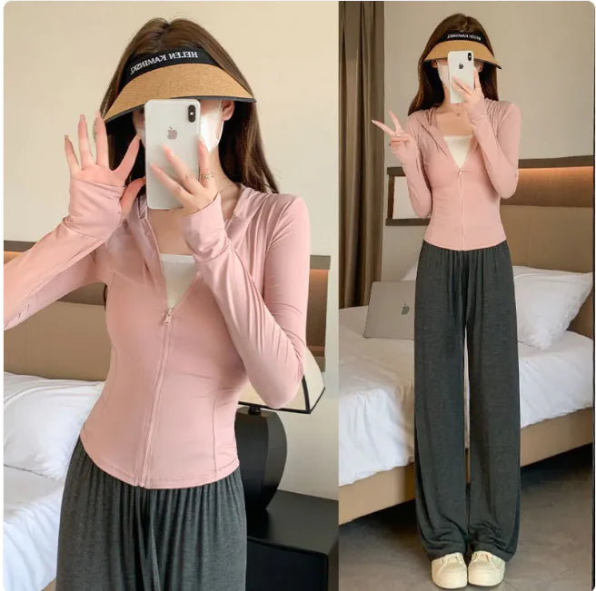 Veste de yoga en soie glacée