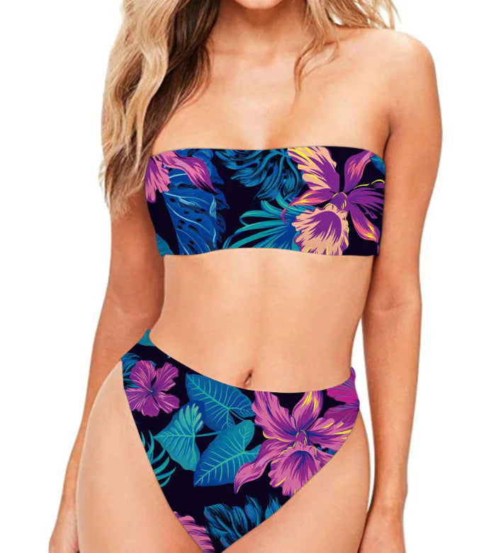 Strapless Two-Piece Sexy Bikini Swimwear