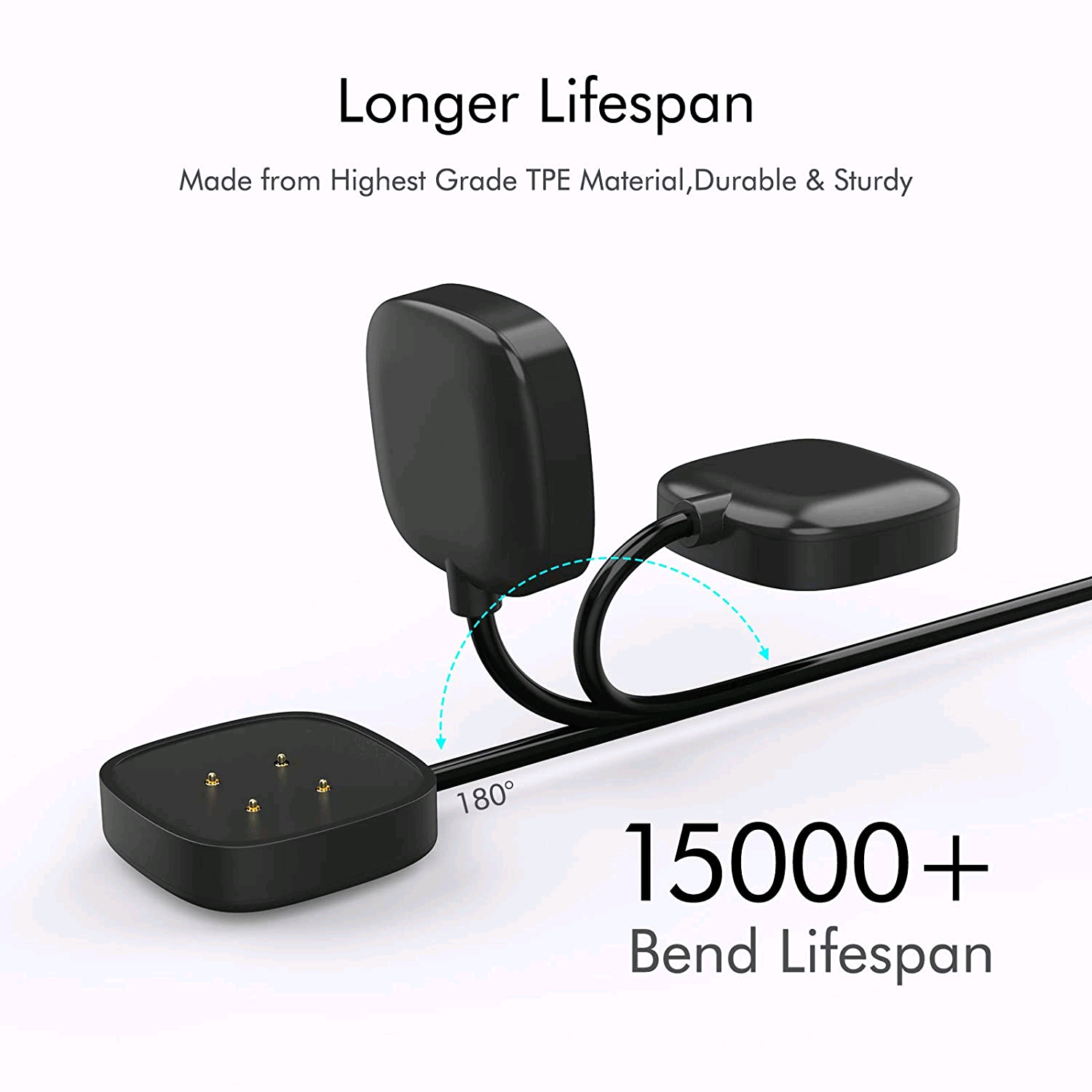 Wireless Charger For Fitbit Sense Versa 3 4 Watch USB Fast Charging Dock Cable