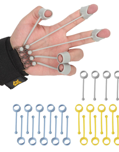 Charger l'image dans la visionneuse de galerie, Finger Strengthener Stroke Recovery Physical Therapy Equipment Stretcher Hand Strengthener Hand Workout Extension Exerciser Hand Grip Trainer (Recovery Kit - Black)
