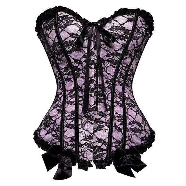 Lace Print Shapewear Dress with Ruffled Bow Detail