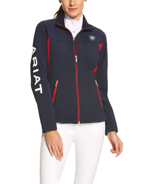 Load image into Gallery viewer, Ariat New Team Softshell Jacket – Women’s Wind and Water Resistant Jacket
