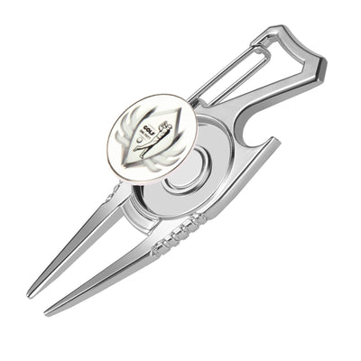 nadachi Golf Divot Tool 6 in 1 - Golf Divot Repair Tool and Ball Marker Club Holder Golf Gifts for Men Accessories for Women (Silver)