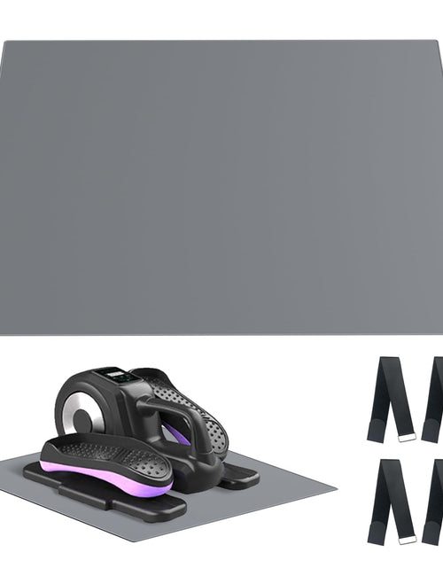 Load image into Gallery viewer, Ellipse Leg Exerciser Machine Mat - 23.6" * 21.6" Non-Slip Workout Mat for Under Desk Ellipticals - Stepper Floor Mat with Pedal Straps - Machine Accessorie for Foot Pedal Exerciser (Grey)
