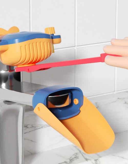 Charger l'image dans la visionneuse de galerie, Faucet Handle Extender Set Faucet Extender for Kids Child Sink Extender Kids Hand Wash Helper Faucet Extender for Bathroom Sink-Blue Yellow
