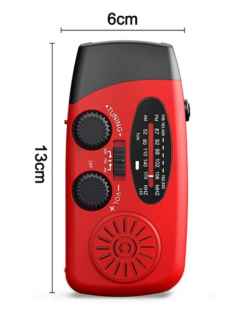 Load image into Gallery viewer, Emergency  Radio Crank Solar Hand Weather 1000mAh Power Bank Charger Flash Light
