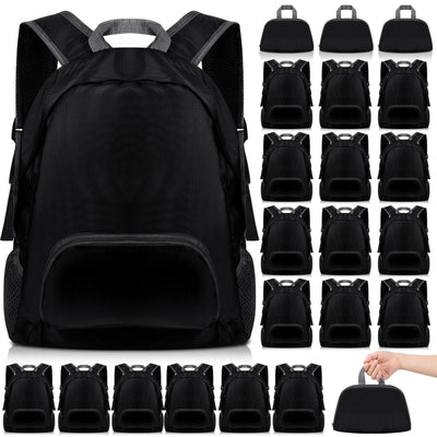 Dunzy 24 Pcs Backpack Bulk 20l Foldable Backpacks Basic Back Packs for Travel Camping