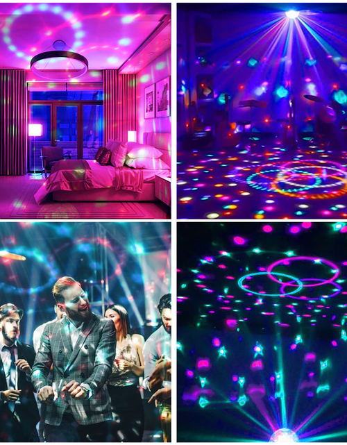 Cargar imagen en el visor de la galería, Luces de discoteca, estroboscópicas, LED, bola de DJ, bombilla activada por sonido, lámpara de decoración para baile
