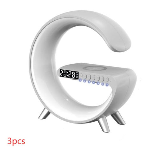 Charger l'image dans la visionneuse de galerie, New Intelligent G Shaped LED Lamp Bluetooth Speake Wireless Charger Atmosphere Lamp App Control For Bedroom Home Decor
