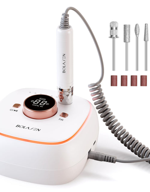 Load image into Gallery viewer, BOLASEN 40000RPM Professional Brushless Nail Drill 7800mAh Rechargeable Cordless Electric Nail File Fast Removal Nail Drill for Acrylic Gel Nail Auto Start-Stop Perfect for Salon Use HaloDrill 10

