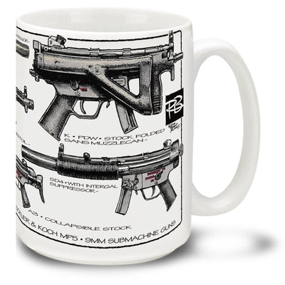 Heckler & Koch H&K MP5 15 Ounce Coffee Mug