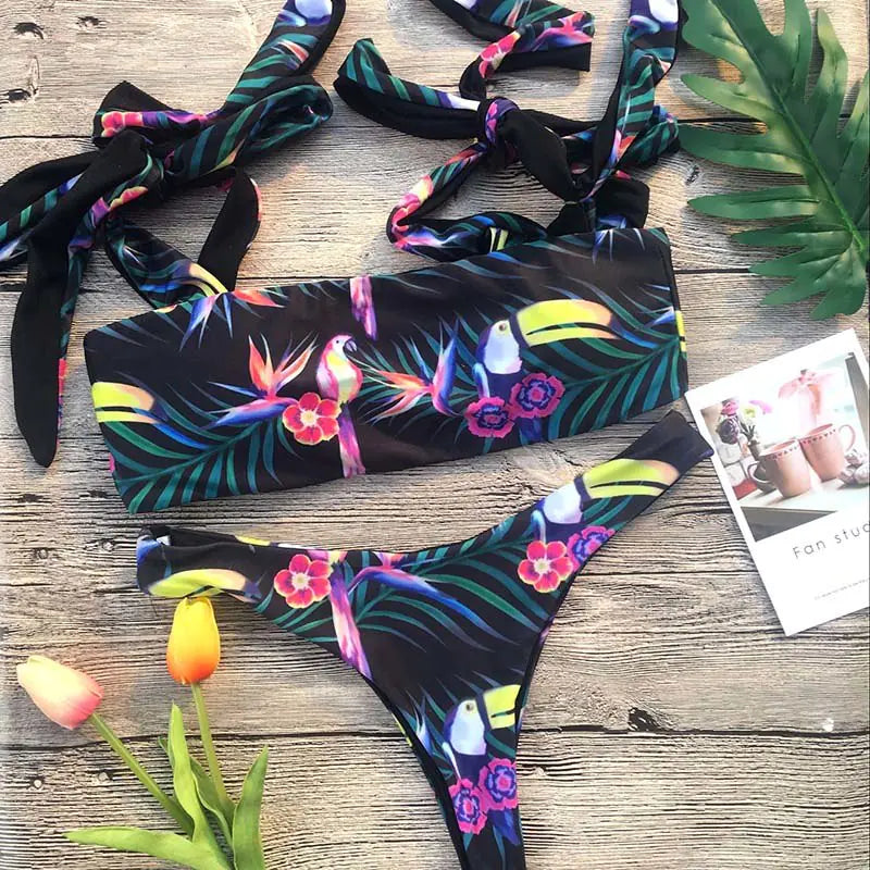 Printed Bikini Swimwear Set