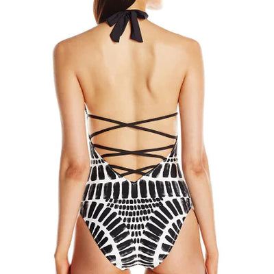 Women's Floral Print Halter Bikini Swimwear