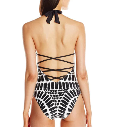 Load image into Gallery viewer, Women&#39;s Floral Print Halter Bikini Swimwear
